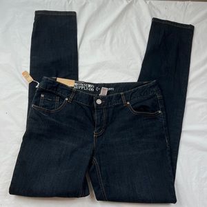 Mossimo Supply Co NEW Slim Skinny Denim Blue Jeans Hers Sz13L Dark Wash A060822